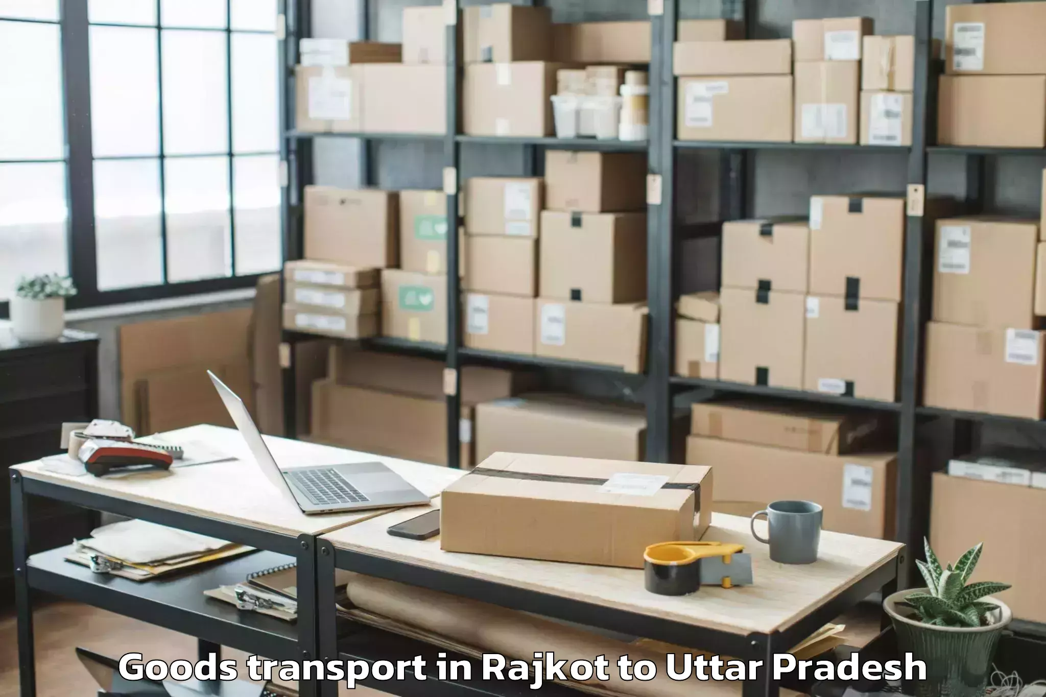 Affordable Rajkot to Sultanpur Goods Transport